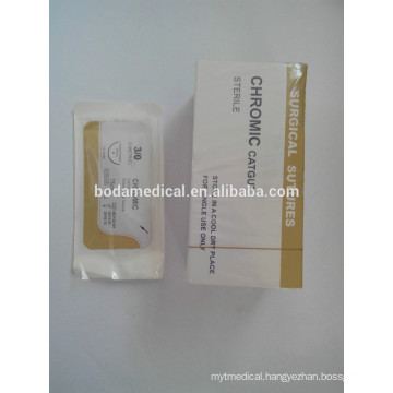 Nature Absorbable Twisted plain catgut sutures with needle